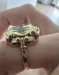 Gestolen Gouden ring met groene edelsteen (vintage)